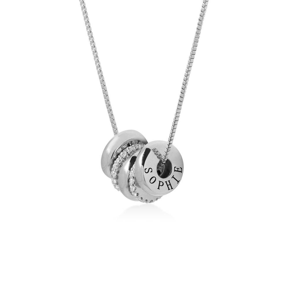 Collier Candy avec perles gravées en Argent 925-4 photo du produit